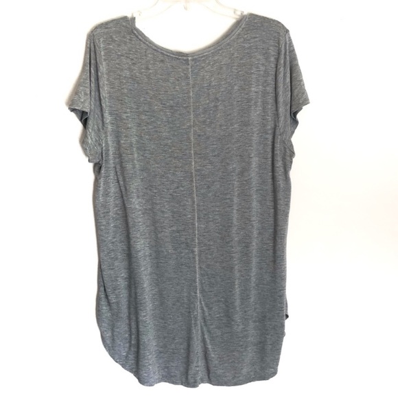 White House WHBM gray soft tunic length tee - Picture 3 of 8